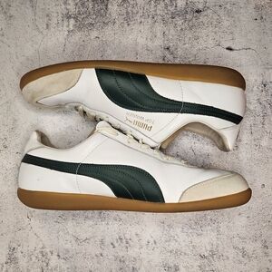 Rare Vintage Puma Top Winner Retro Trainers / Mens Size 10.5 / White & Green